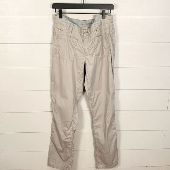 Horny Toad grey athletic chino style pants woman’s size 8 - Picture 1 of 11